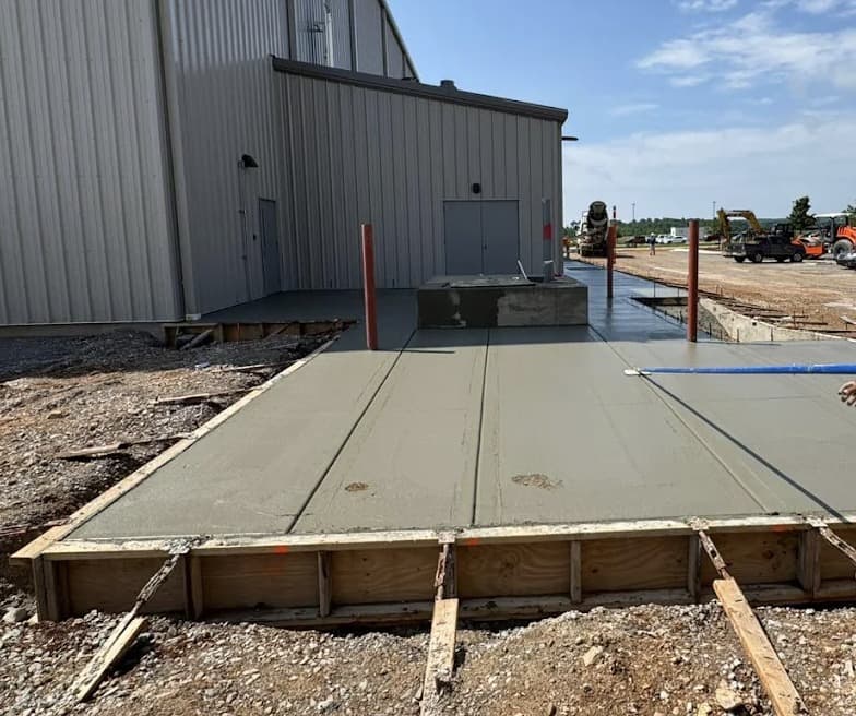 Residential garage slab pour in Birmingham